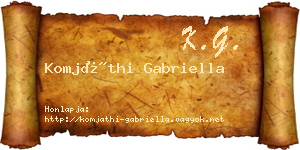 Komjáthi Gabriella névjegykártya